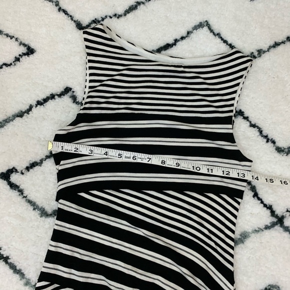 Bailey 44 Black White Stripe Bandage Dress - Picture 6 of 9